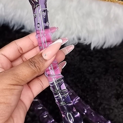 Ms. Lucy Glass Wand Double Penetration 8 inches