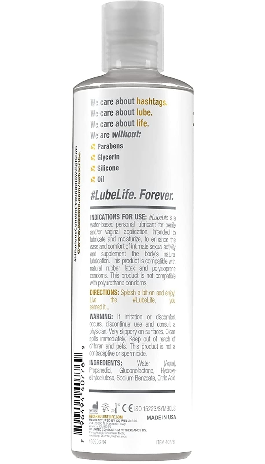 Lube Life - Water Based Lubrication 8oz. - Image 2