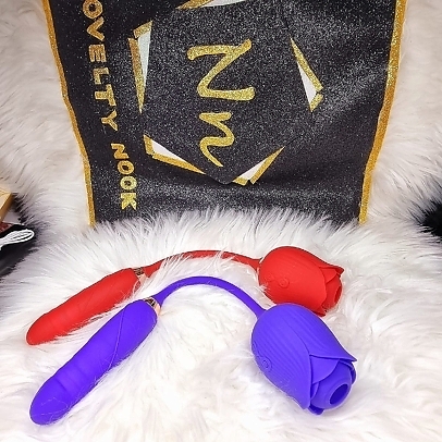 Telescopic Suction Rose Vibrator