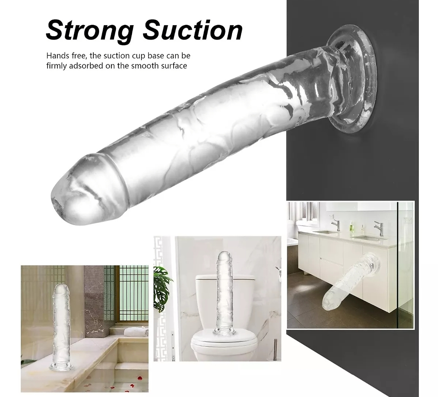 Play Time Dildo - Clear - Image 8