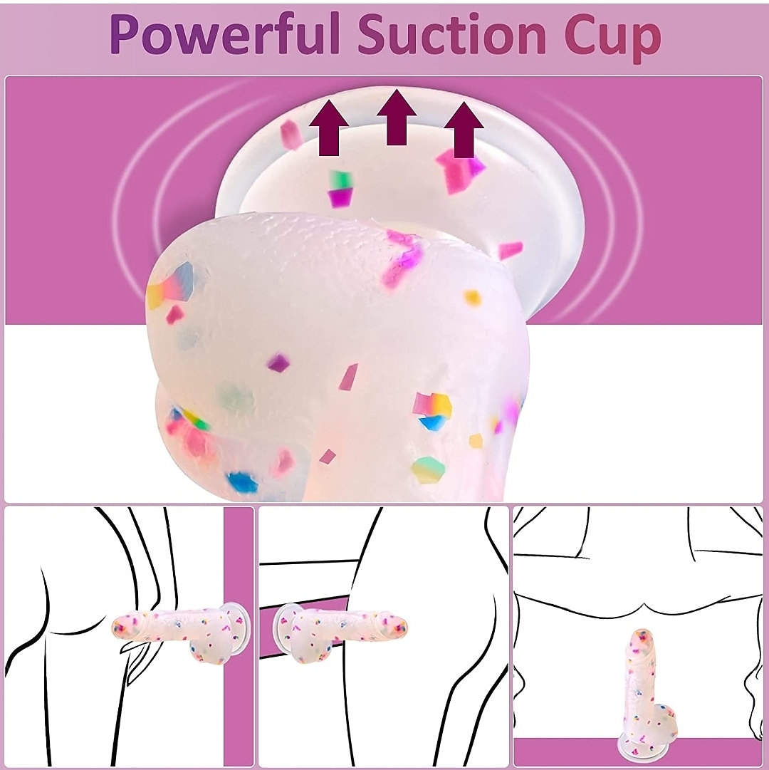 Glow Confetti Dildo - Image 3