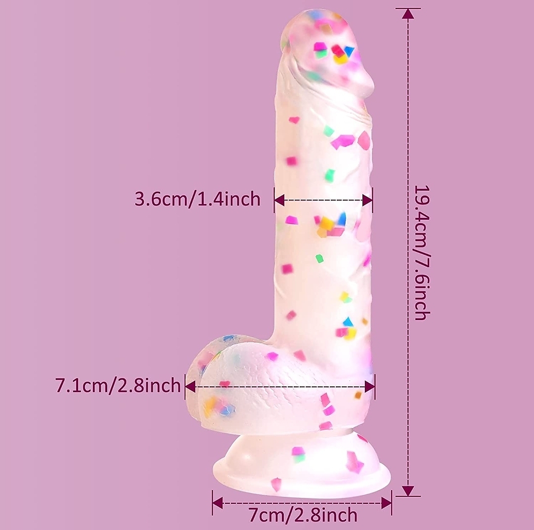 Glow Confetti Dildo - Image 2