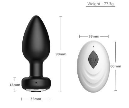 Vibrating Remote Control Anal Plug - Image 2