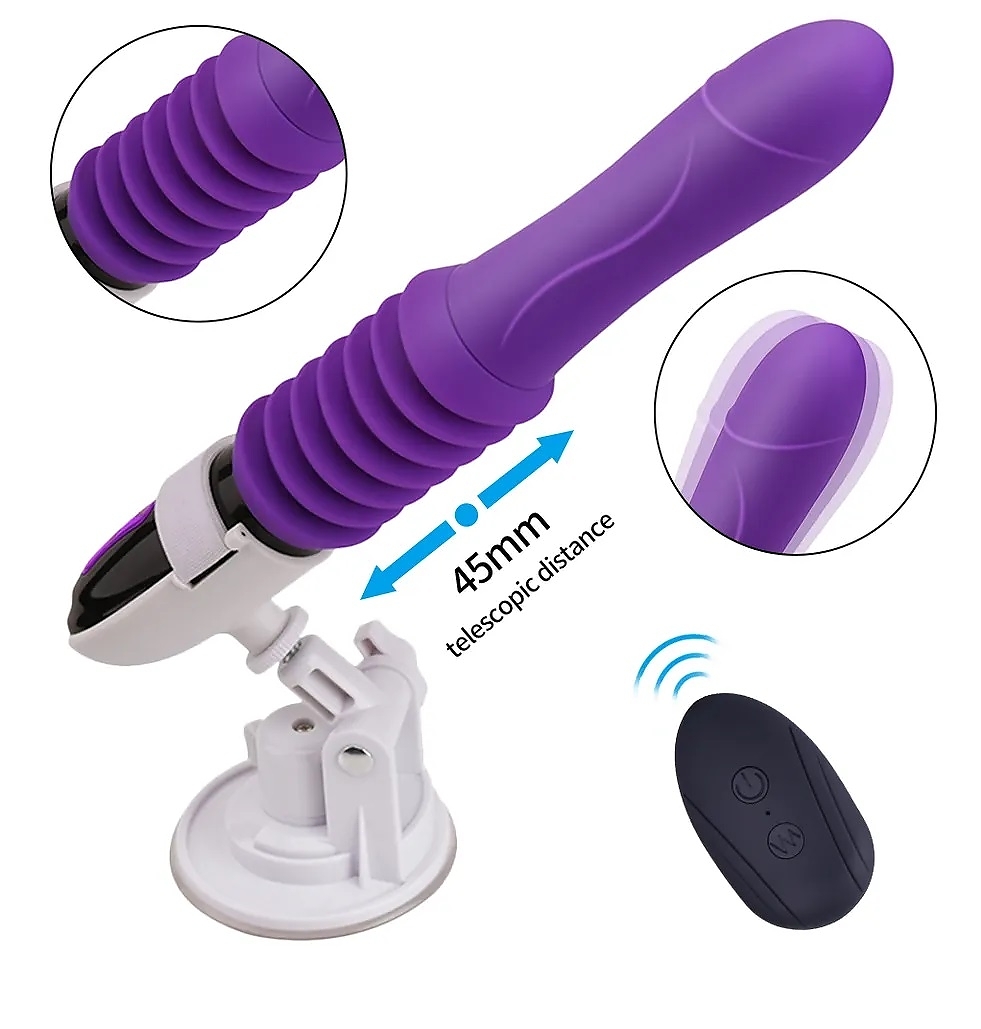 Wireless Remote Control Automatic Telescopic Pumping Sex Machine Dildo Vibrator - Image 4