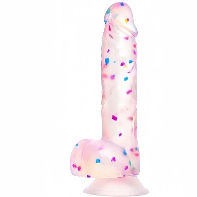 Glow FunFetti 7.6" Dildo