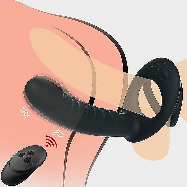 Double Penetration Penis Ring and Anal Plug