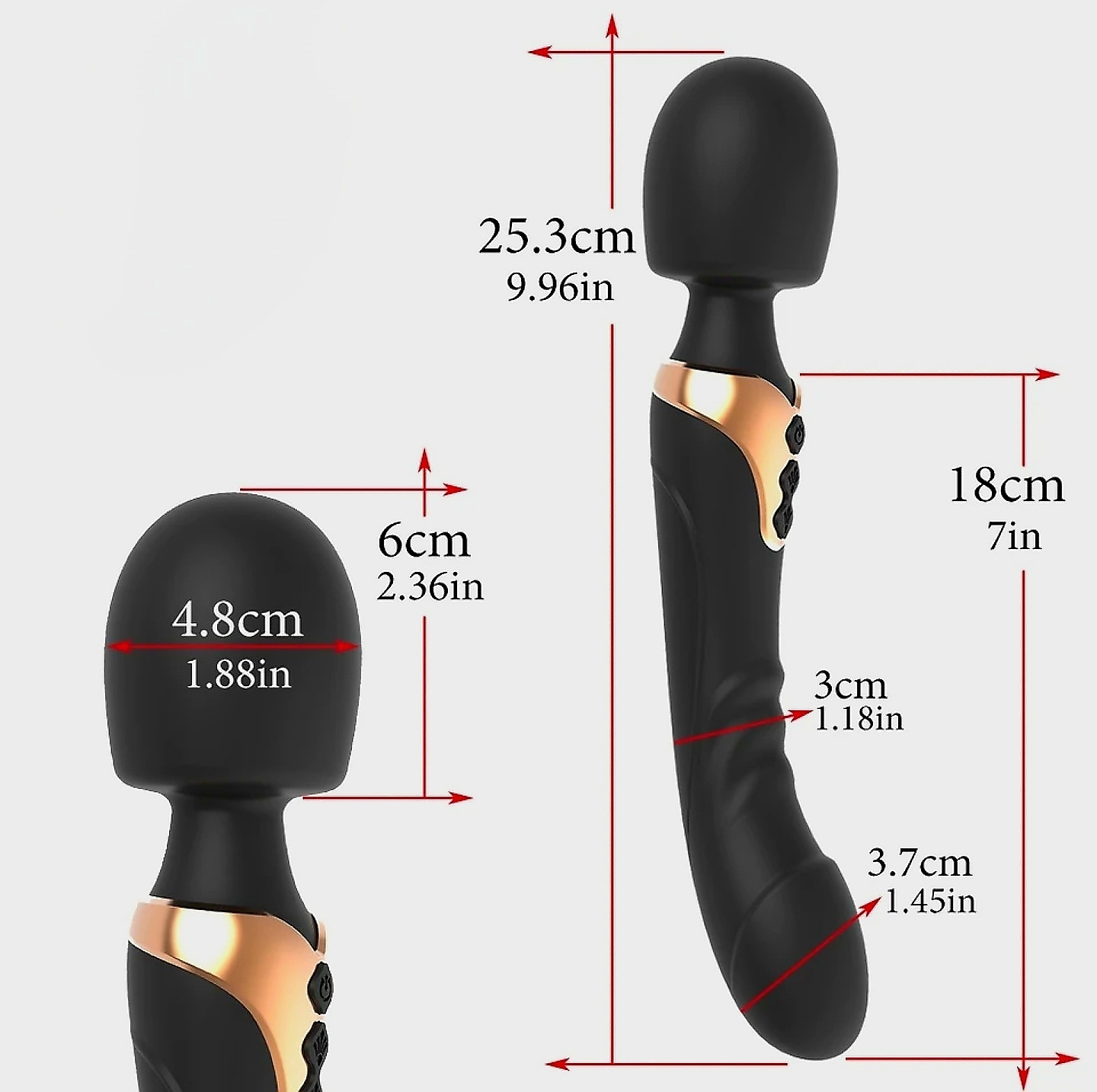 Abby Dual Dildo Wand Massager - Image 3