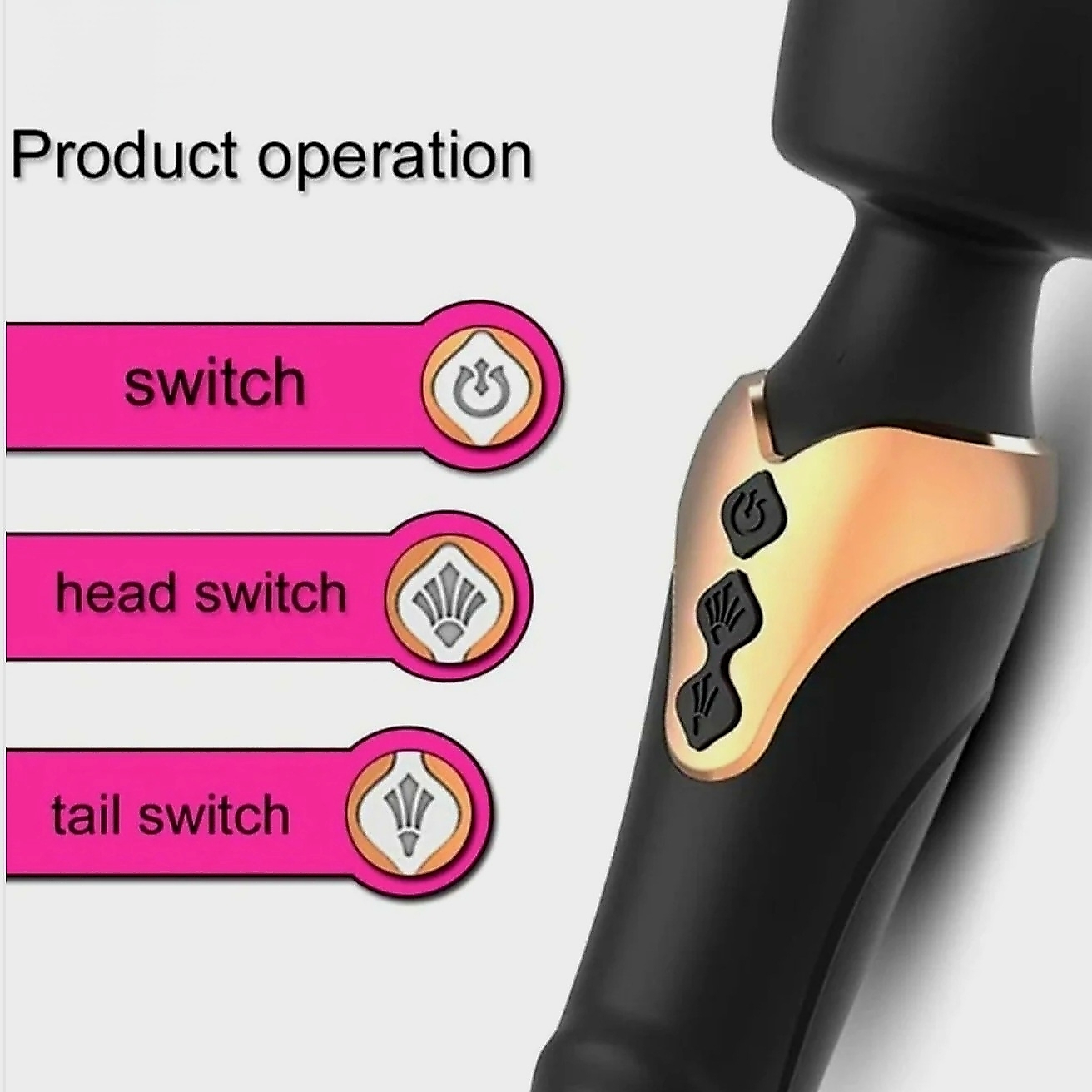 Abby Dual Dildo Wand Massager - Image 5
