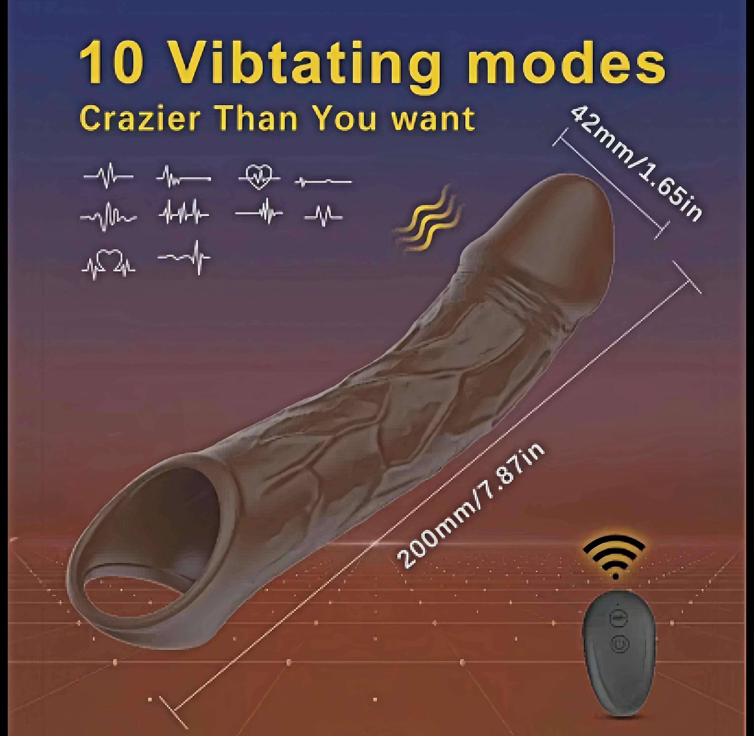 Mr. Mocha Vibrating Penis Sleeve - Image 2
