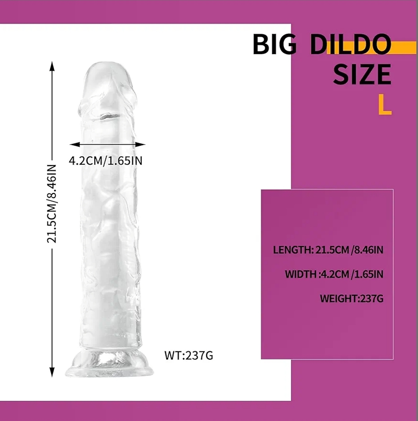 Play Time Dildo - Clear - Image 7
