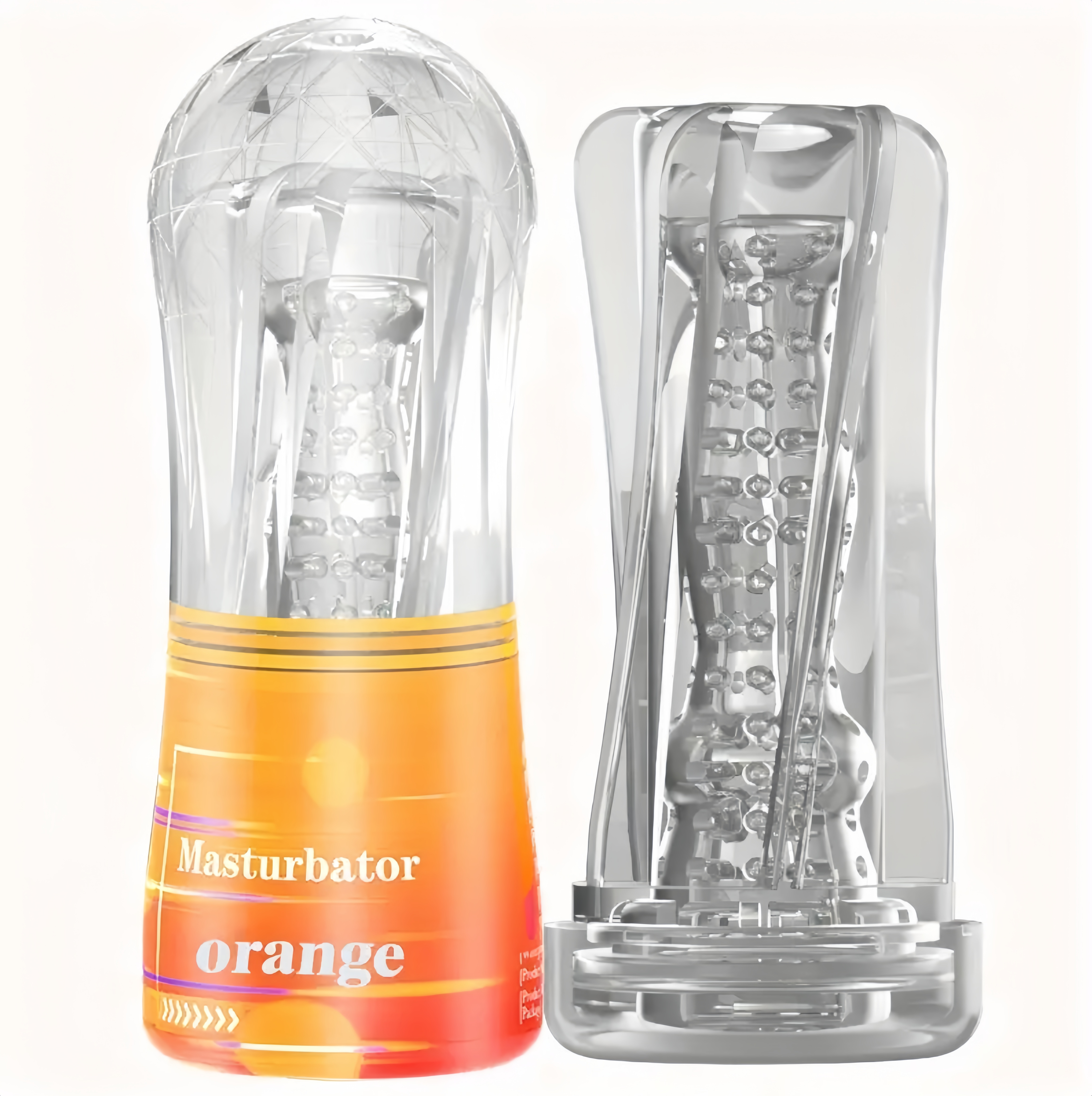 Orange Rush Male Masturbator