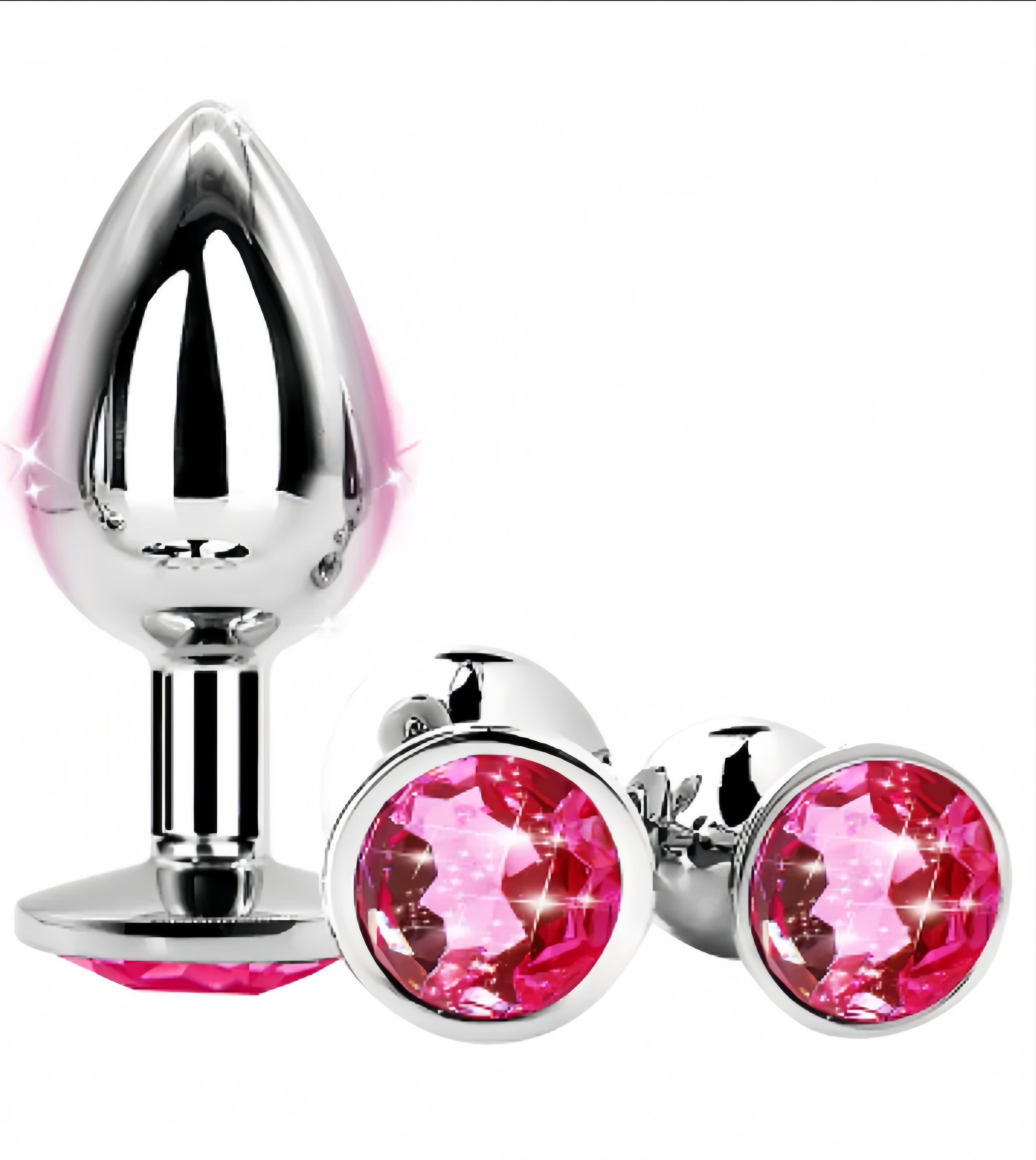 Metal Jewelry 3 Piece Anal Plug Set - Image 3