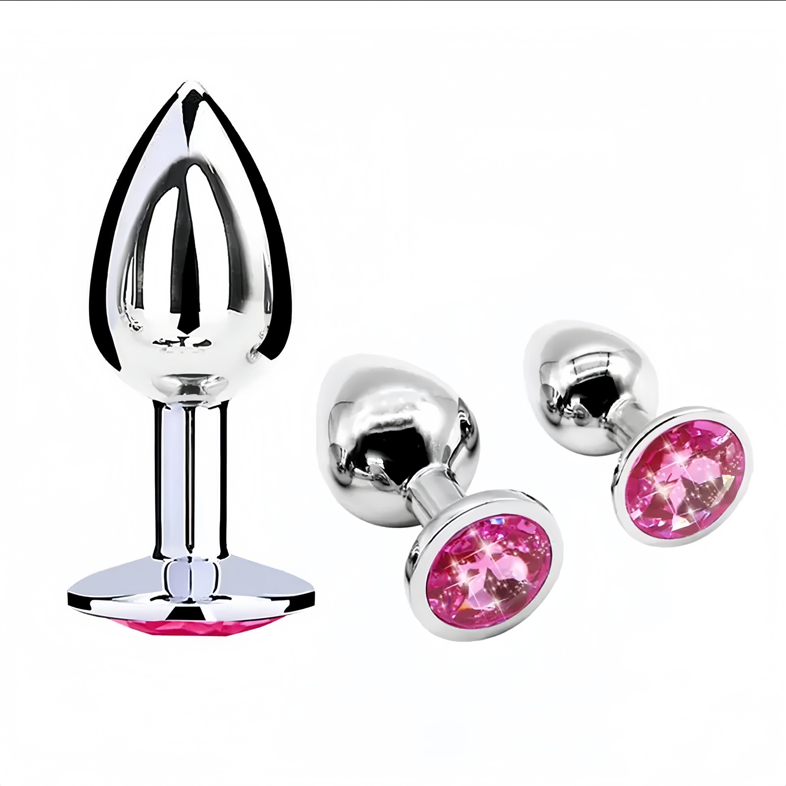 Metal Jewelry 3 Piece Anal Plug Set - Image 5