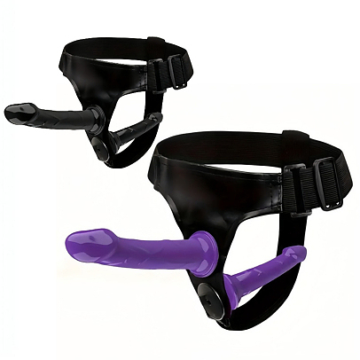 Double Dare Harness Dildo Combo