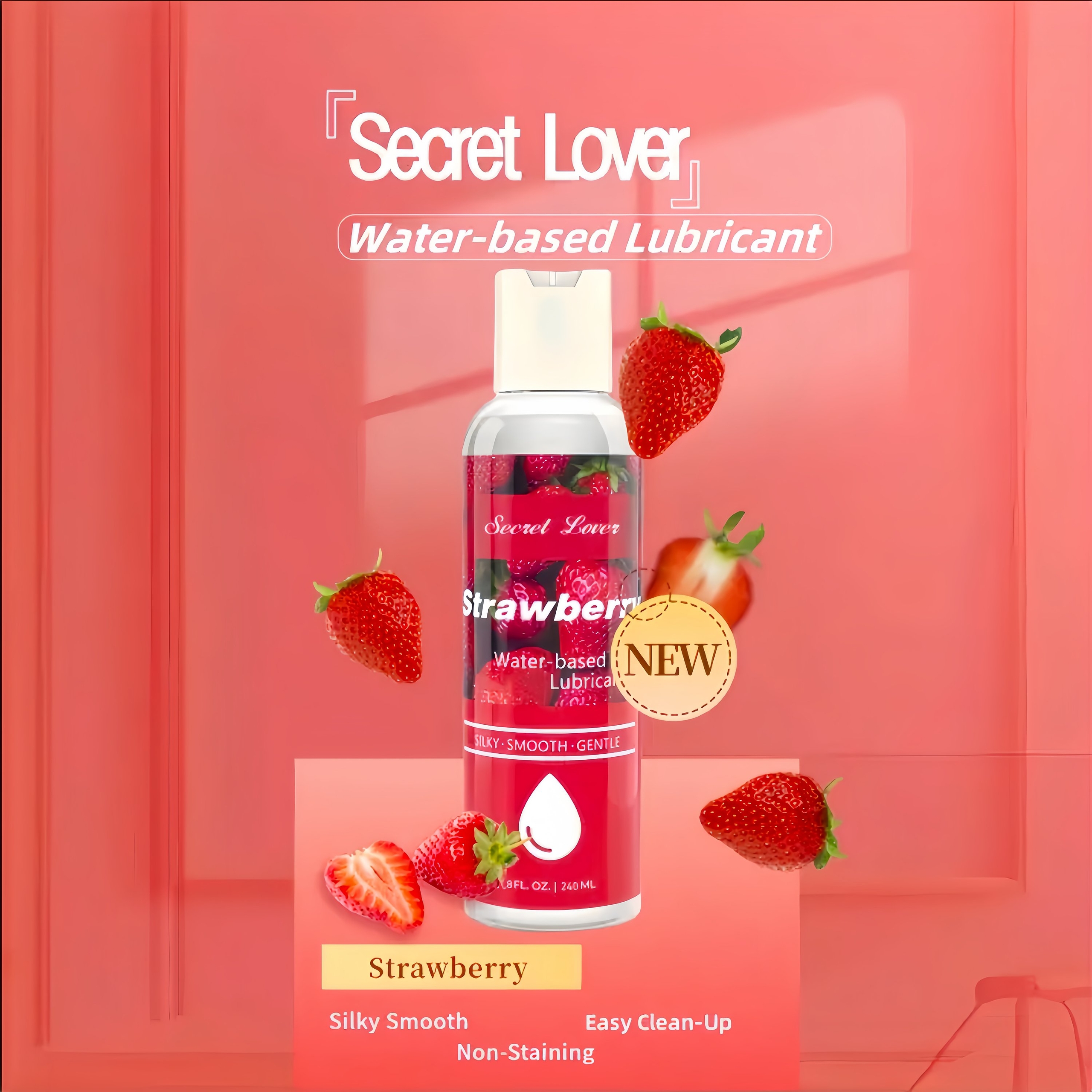 Secret 8oz Strawberry Lube - Vaginal & Anal - Image 3