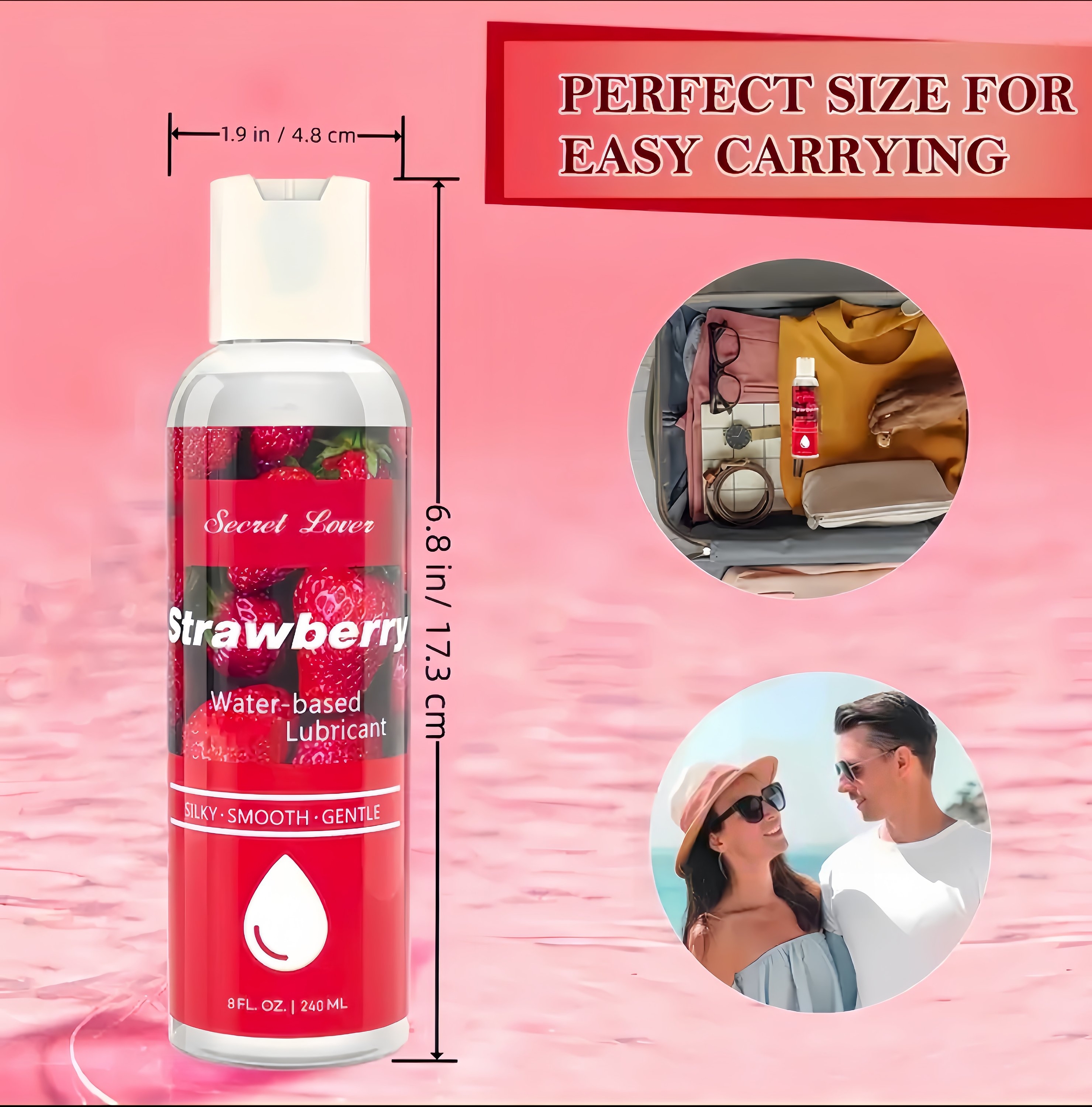 Secret 8oz Strawberry Lube - Vaginal & Anal - Image 7
