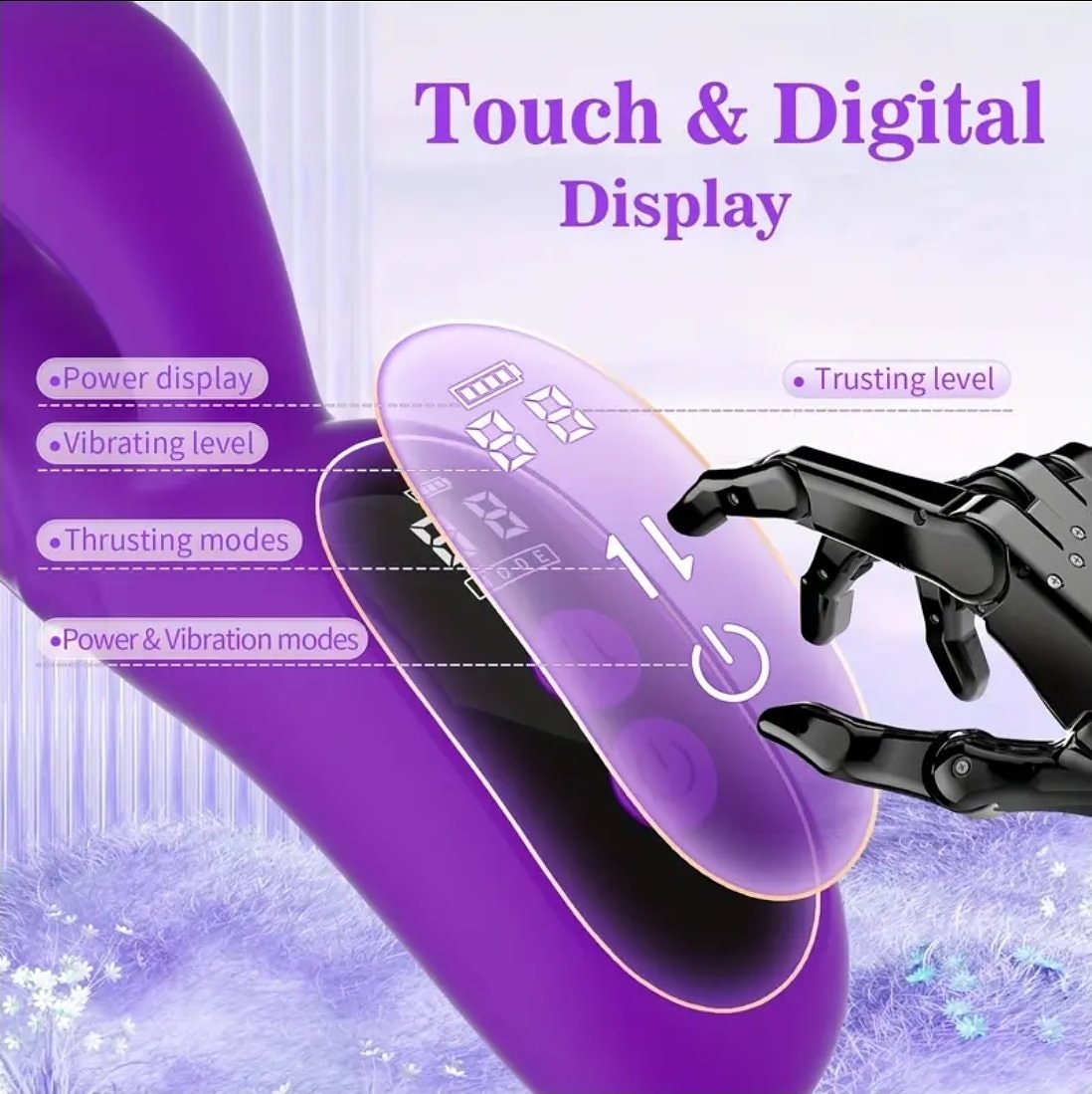 Blush Bunny Thrusting Rabbit Vibrator - Purple - Image 4