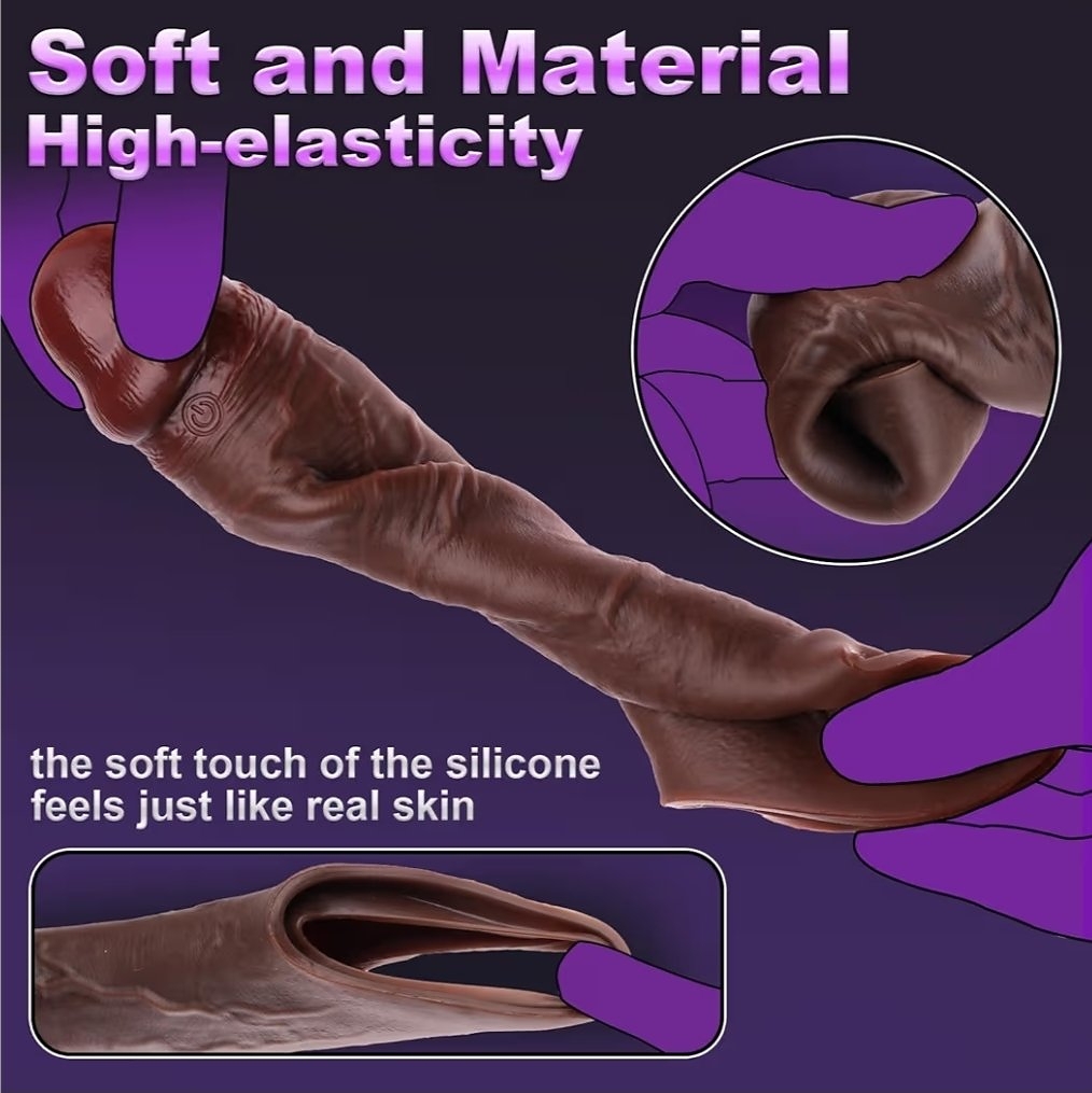 Mocha Tease Remote Controlled Penis Sleeve - Image 2