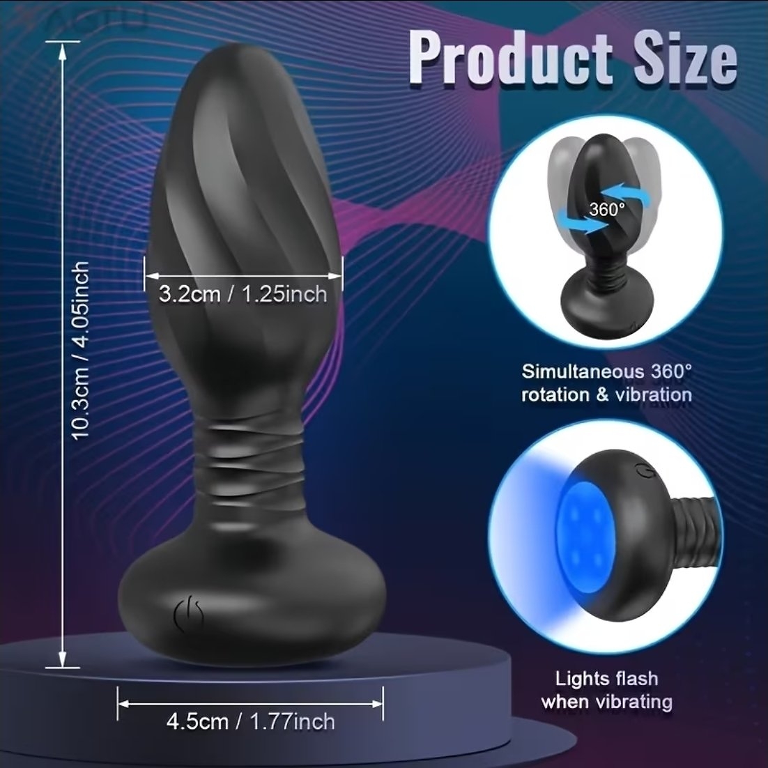 Halo Spin 360° Remote and App Controlled Anal Plug - Image 4